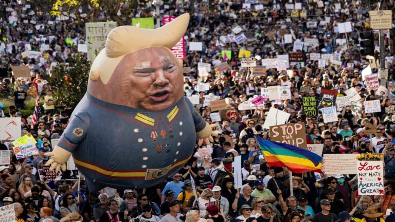 ‘Hands off!’: Americans rally nationwide against Trump and Musk