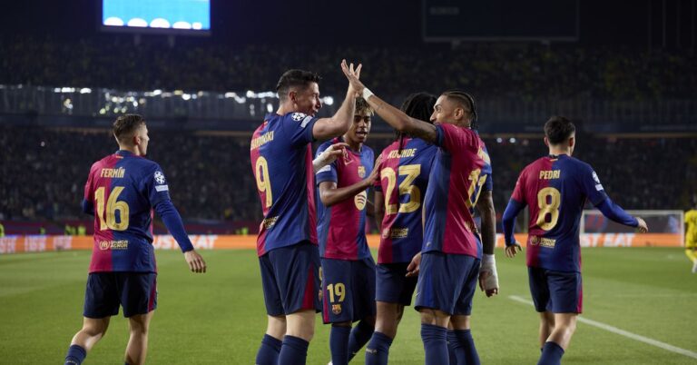 Barcelona’s front three of Lamine Yamal, Robert Lewandowski and Raphinha evoke memories of MSN days