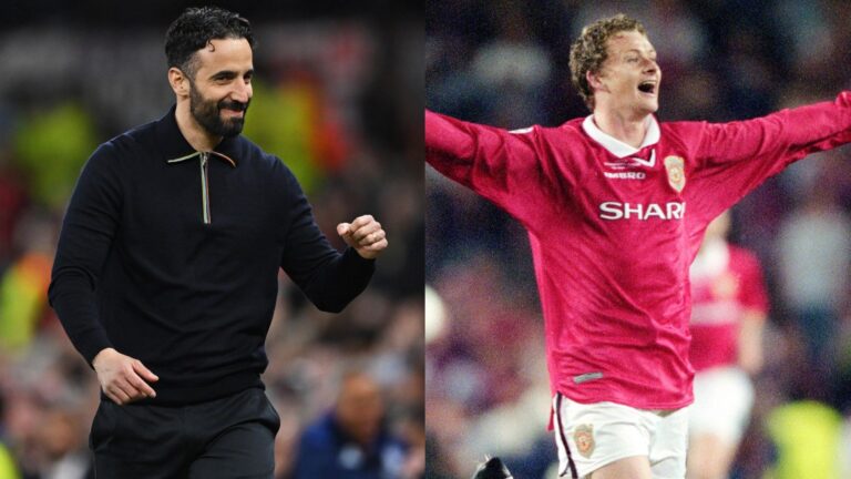 Inspired by 1999?! Ruben Amorim watched Man Utd treble documentary for inspiration before his side’s epic Europa League turnaround against Lyon
