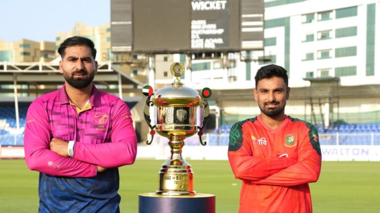 UAE opt to bowl in second T20I; Bangladesh hand debut to Nahid Rana