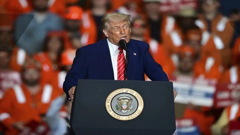 Trump tells US steelworkers he will double tariffs on foreign steel to 50 per cent