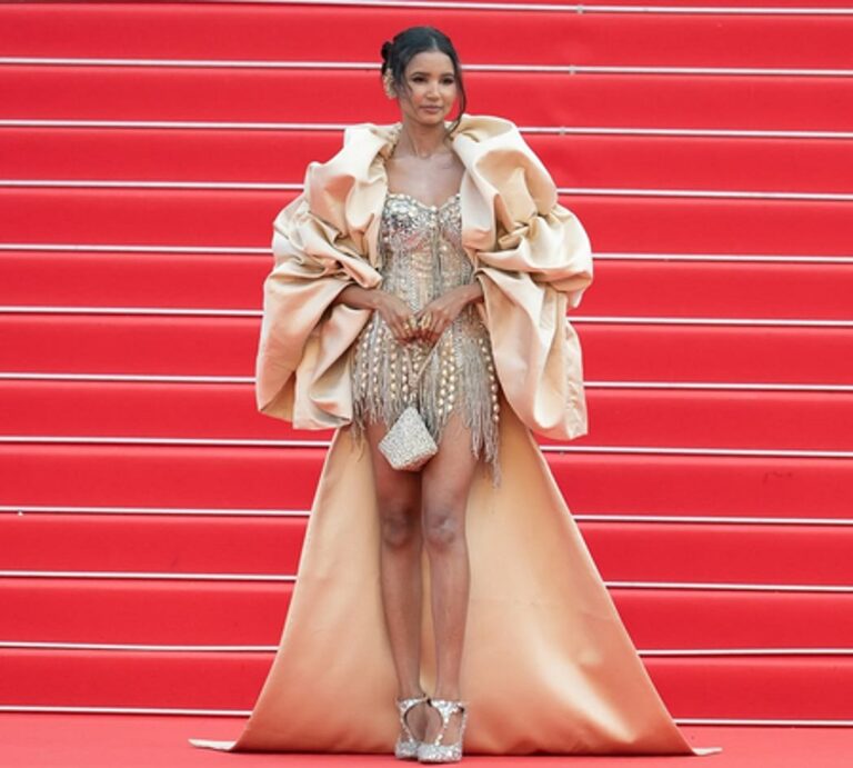 How Indian influencer and Cannes red Carpet star Nancy Taygi sewed her own DIY gown using fabrics from Delhi’s Seelampur stores