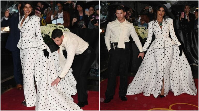 Met Gala 2025: Nick Jonas adjusting Priyanka Chopra’s gown is pure husband goals
