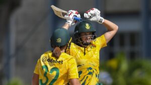 Brits slams career-best 98* as West Indies go down in first T20I