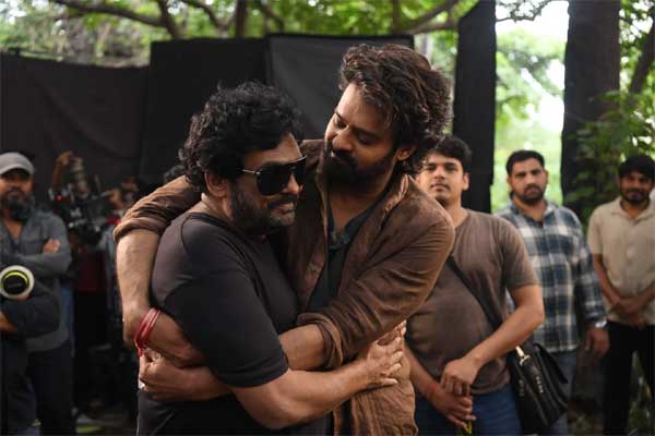 Photo Moment: Puri Jagannadh & Charmee meet Prabhas on The Raja Saab sets