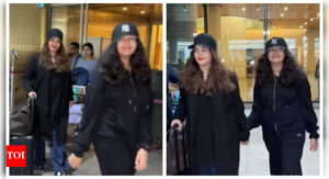 Aishwarya Rai and Aaradhya Bachchan TWIN on return from family getaway; Abhishek Bachchan charms with gentlemanly gesture - WATCH