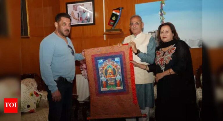 Salman Khan visits Ladakh Lieutenant Governor Kavinder Gupta while filming ‘Battle of Galwan’