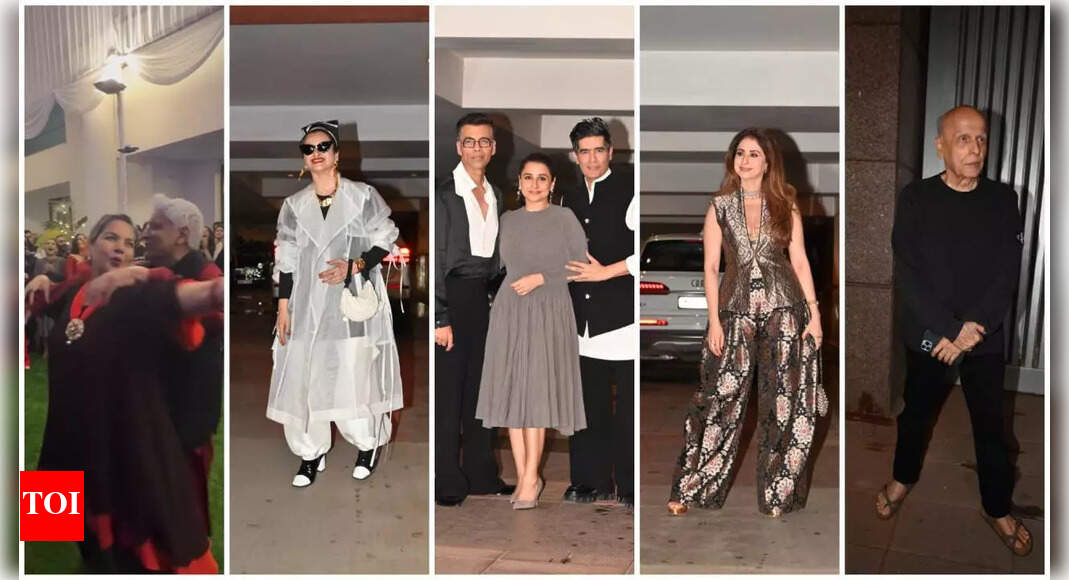 Boney Kapoor hosts star-studded bash for Shabana Azmi’s 75th birthday; she wows with Javed Akhtar, Rekha, Urmila Matondkar among attendees