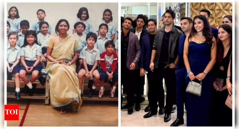 Aryan Khan wins hearts; Debutant director invited school friends to ‘The Ba***ds of Bollywood’ premiere, recreates class photo