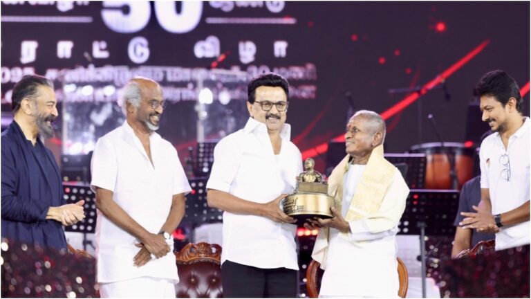 Rajinikanth, Stalin honour Ilaiyaraaja in grand ceremony, call for Bharat Ratna
